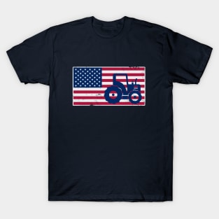 American Flag Farmer Farm Farming USA Patriotic T-Shirt